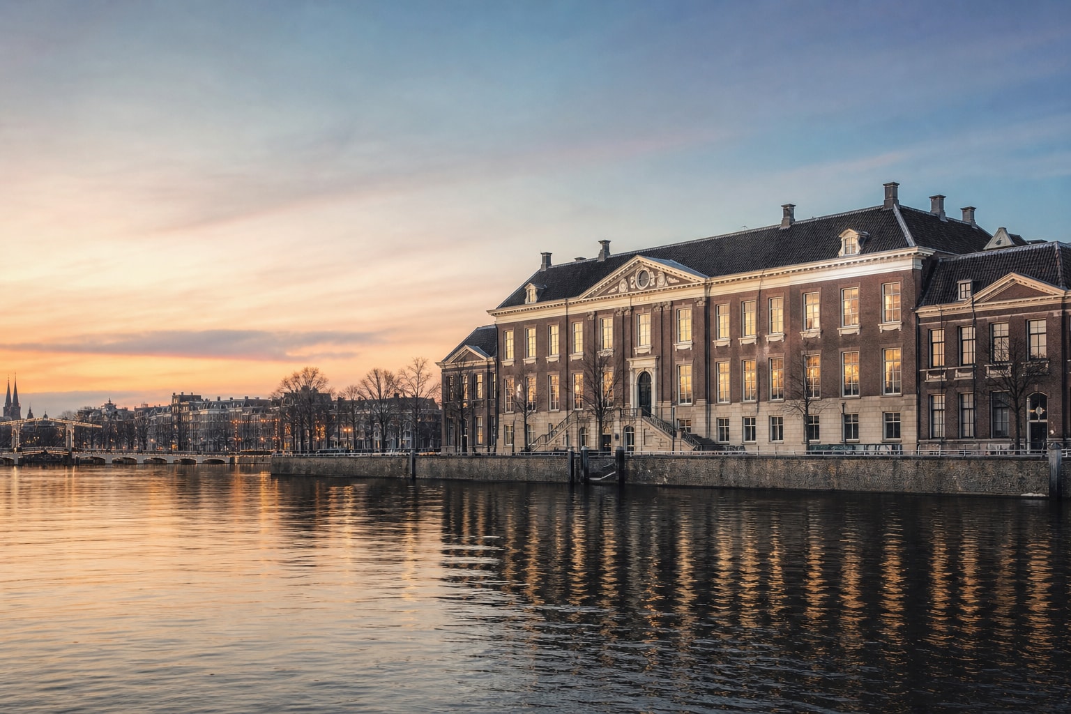 AI-generated editorial illustration inspired by H’ART Museum in Amsterdam