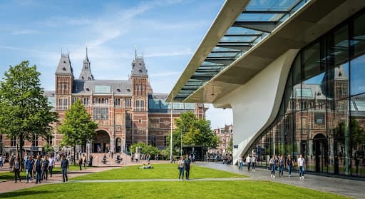 Van Gogh Museum beside Museumplein