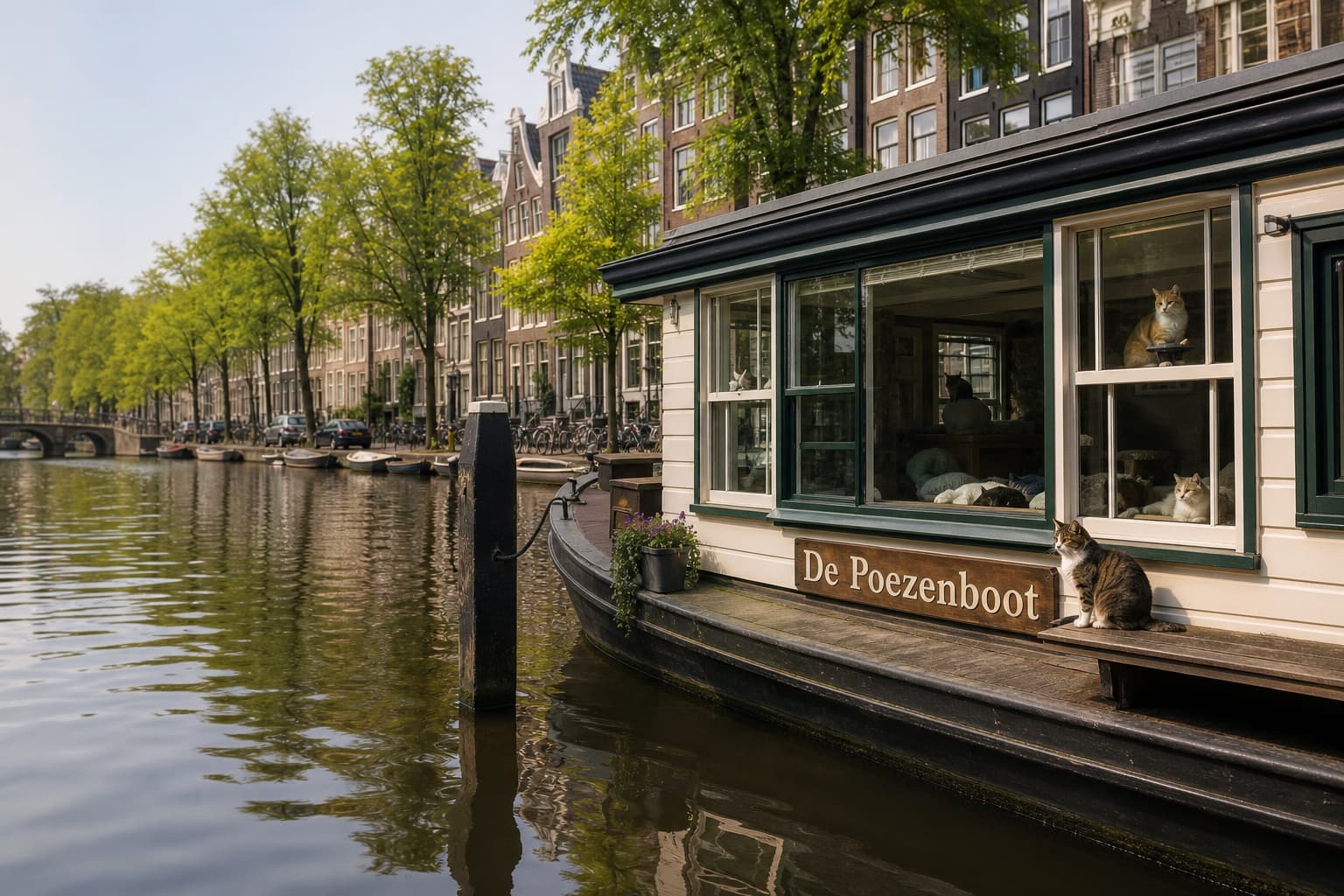 De Poezenboot in Amsterdam