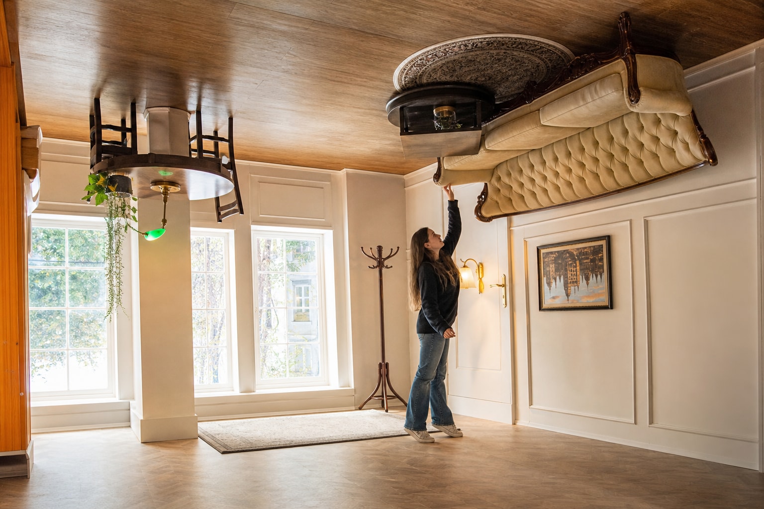 Gravity-Defying Rooms and Immersive Decors at The Upside Down Amsterdam